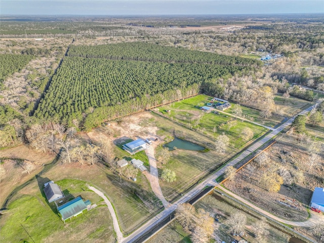 drone / aerial view featuring a rural view