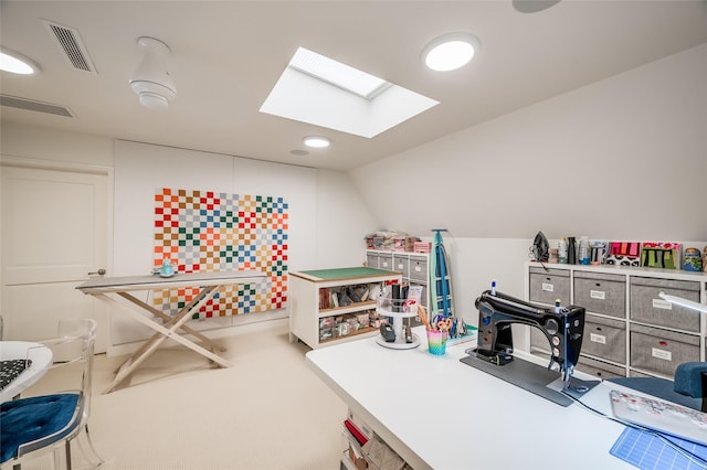 2131 Brentwood Dr, Houston, TX 77019 - game room with a skylight, lofted ceiling, and recessed lighting