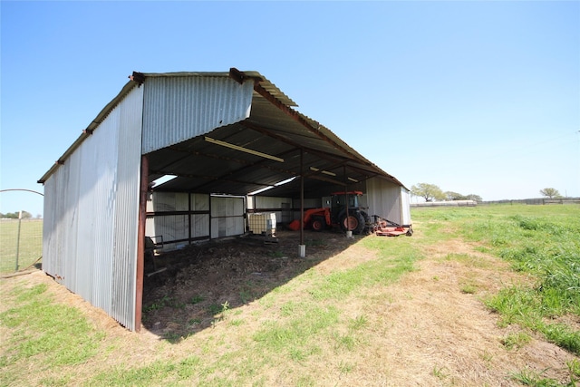 view of pole building featuring a detached carport