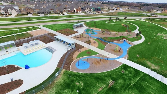birds eye view of property featuring a residential view