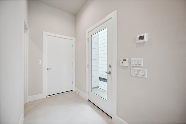 entryway with baseboards