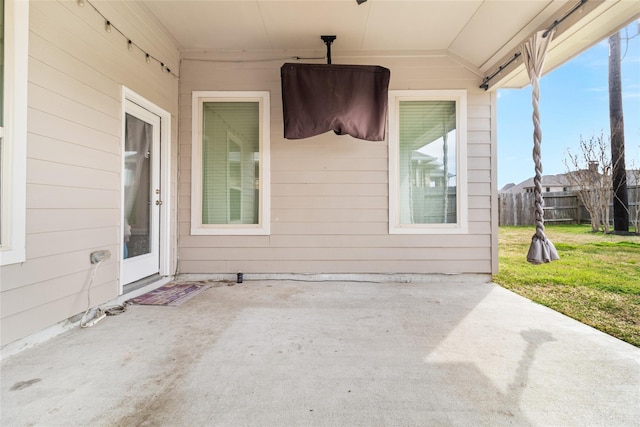 view of patio / terrace with fence