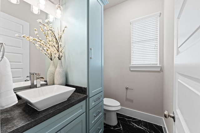 27003 Skiers Crossing Dr, Katy, TX 77493 - bathroom featuring marble finish flooring and vanity