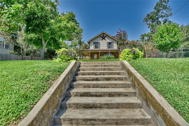 view of stairs