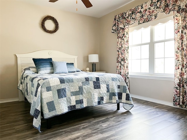 518 Lcr 902, Jewett, TX 75846 - bedroom with baseboards, a ceiling fan, and wood finished floors