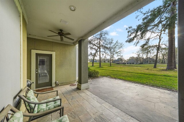 18719 Rusty Anchor Ct, Humble, TX 77346 - view of patio / terrace featuring a ceiling fan