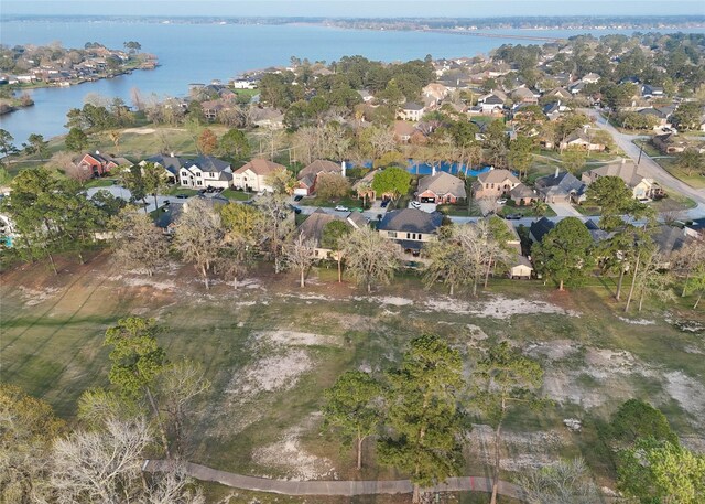 18719 Rusty Anchor Ct, Humble, TX 77346 - drone / aerial view with a residential view and a water view