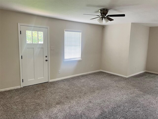 8355 Glencrest St, Houston, TX 77061 - foyer with carpet and a ceiling fan