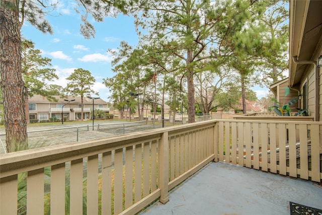 balcony with a residential view