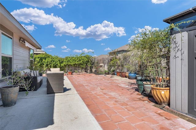 18406 Hilltop Climb Dr, Hockley, TX 77447 - view of patio / terrace with fence