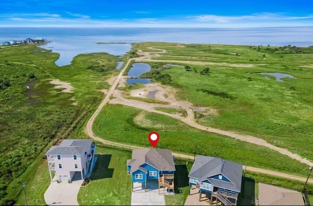 23194 Camino St, Galveston, TX 77554 - birds eye view of property featuring a water view