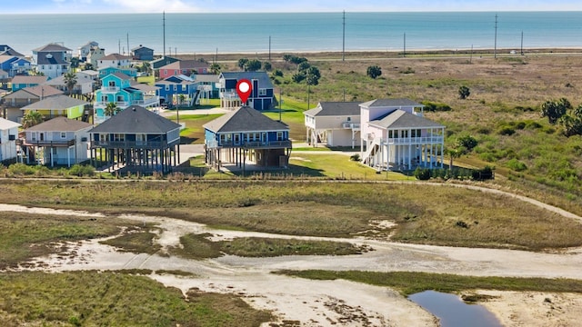 23194 Camino St, Galveston, TX 77554 - birds eye view of property featuring a residential view and a water view
