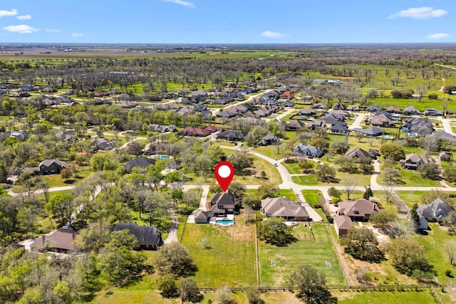 aerial perspective of suburban area