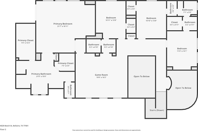 4628 Beech St, Bellaire, TX 77401 - room layout