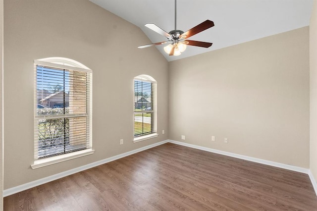 14356 N Summerchase Cir, Willis, TX 77318 - spare room with a ceiling fan, baseboards, and wood finished floors