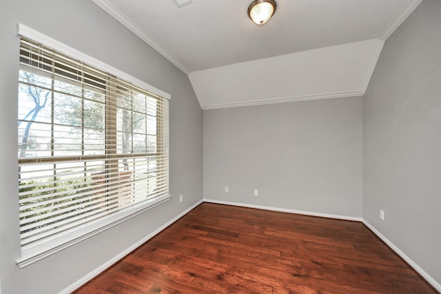 12427 Point Arbor Ct, Tomball, TX 77377 - spare room featuring lofted ceiling, crown molding, and baseboards
