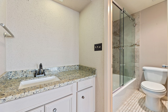 2323 Augusta Dr Unit 36, Houston, TX 77057 - bathroom with toilet, shower / bath combination with glass door, and vanity