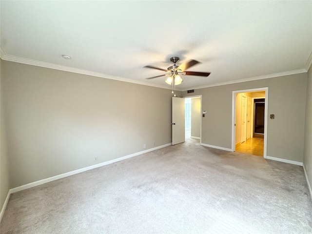 2323 Augusta Dr Unit 36, Houston, TX 77057 - unfurnished bedroom with light carpet, crown molding, and ceiling fan