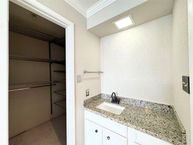 2323 Augusta Dr Unit 36, Houston, TX 77057 - bathroom with a textured wall and vanity