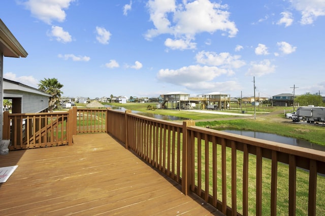 979 Sea Spray Dr, Crystal Beach, TX 77650 - deck with a water view