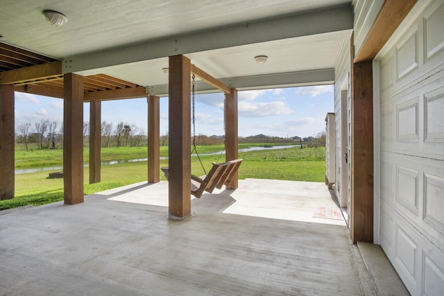 979 Sea Spray Dr, Crystal Beach, TX 77650 - view of patio featuring a water view