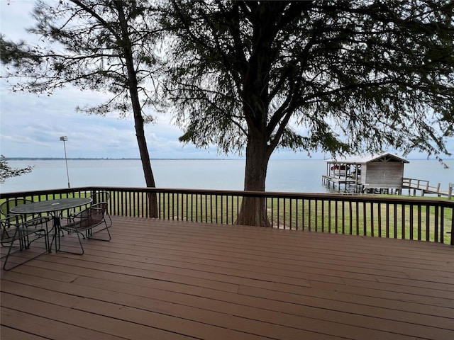182 Cedar Hill Dr, Livingston, TX 77351 - deck featuring a water view