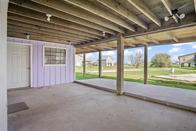 view of patio with a residential view