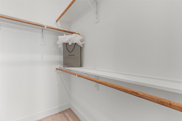 spacious closet featuring light wood-style floors