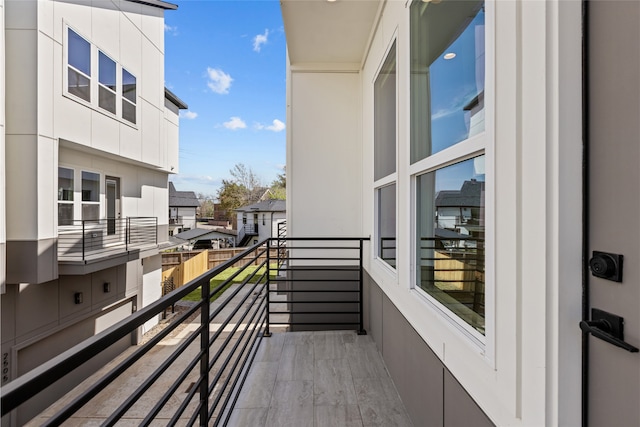 balcony with a residential view