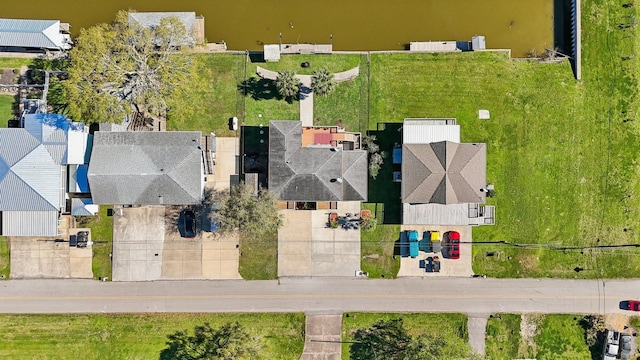 aerial view with a residential view