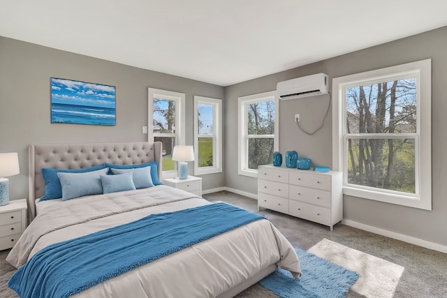 71 Deer Run Cir, Coldspring, TX 77331 - carpeted bedroom featuring a wall mounted air conditioner and baseboards