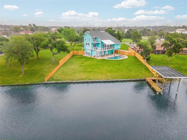456 S Burnett Dr, Baytown, TX 77520 - bird's eye view with a water view