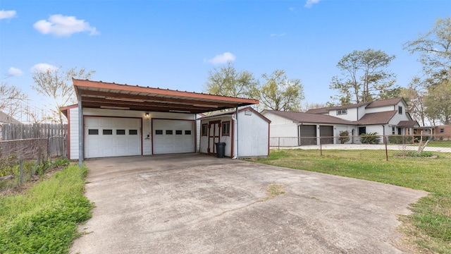 810 Robinson Rd, La Porte, TX 77571 - garage with concrete driveway and fence