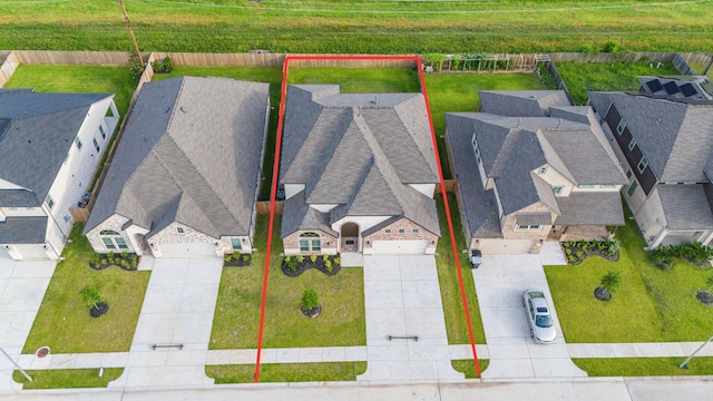 23507 Persimmon Creek Ln, Katy, TX 77493 - aerial perspective of suburban area featuring property boundaries highlighted