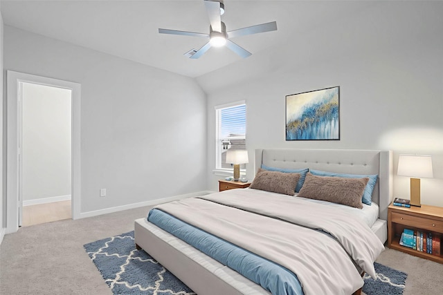 23507 Persimmon Creek Ln, Katy, TX 77493 - carpeted bedroom featuring a ceiling fan and lofted ceiling