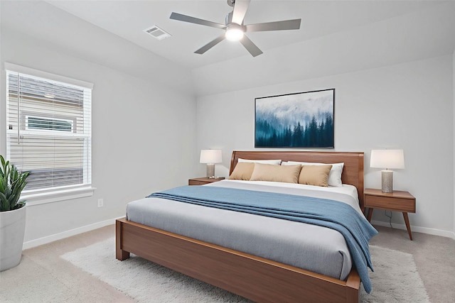 23507 Persimmon Creek Ln, Katy, TX 77493 - bedroom with carpet flooring, ceiling fan, and lofted ceiling