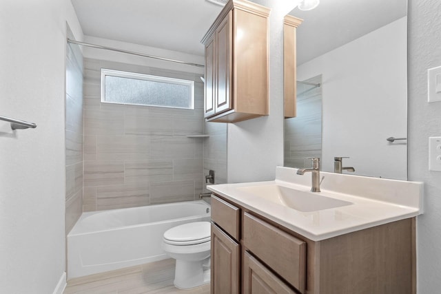 23507 Persimmon Creek Ln, Katy, TX 77493 - bathroom with vanity, shower / washtub combination, and wood finished floors