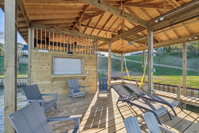view of wooden terrace