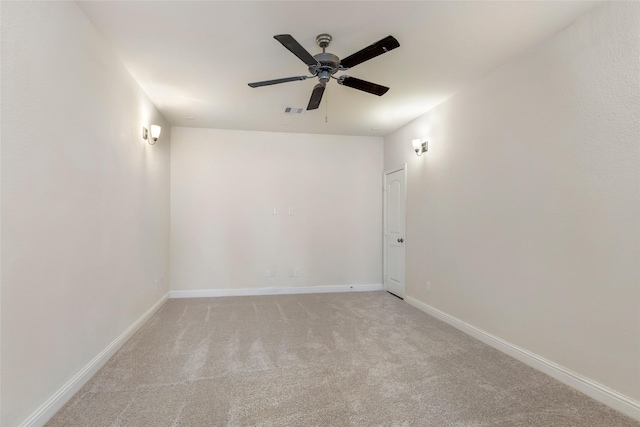23509 Red Juniper Ln, New Caney, TX 77357 - spare room with ceiling fan, carpet floors, and baseboards