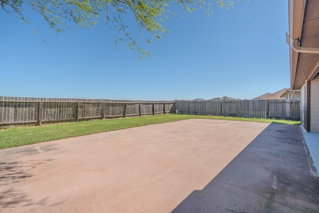 view of patio with a fenced backyard