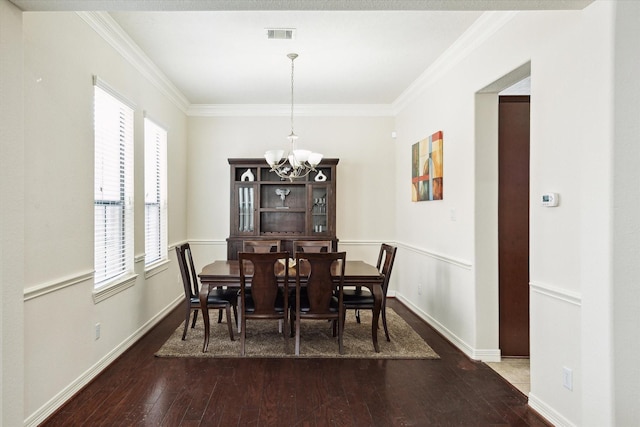 3031 Royal Oaks Grv, Houston, TX 77082 - dining room featuring hardwood / wood-style flooring, a chandelier, baseboards, and crown molding