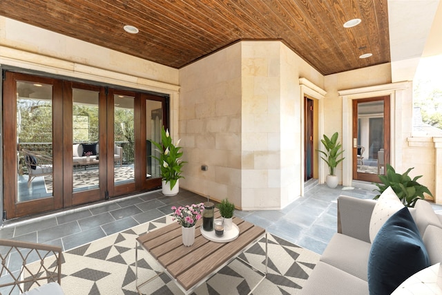 2247 Bartlett St, Houston, TX 77098 - view of patio / terrace with french doors