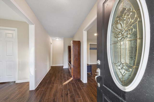 101 Royal Ct, Friendswood, TX 77546 - foyer entrance with dark wood-type flooring and baseboards
