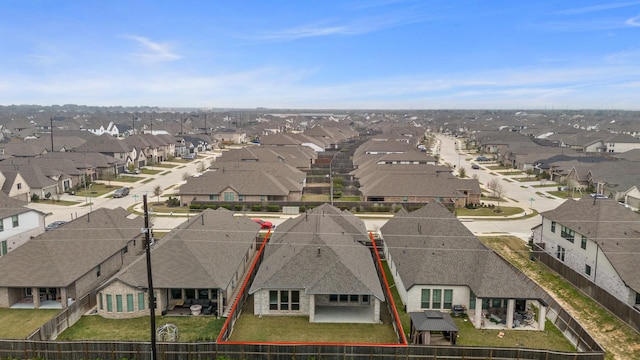drone / aerial view featuring a residential view