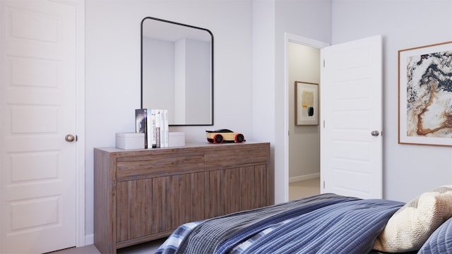 bedroom featuring baseboards