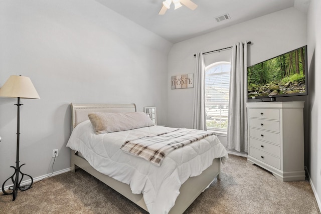156 Buckeye Dr, Montgomery, TX 77316 - bedroom featuring carpet floors, baseboards, vaulted ceiling, and visible vents
