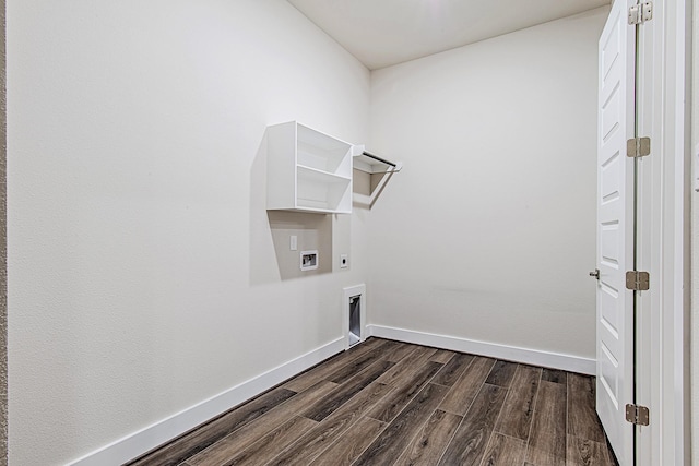 197 Peninsula Point Dr, Montgomery, TX 77356 - laundry room with hookup for an electric dryer, dark wood-style floors, and washer hookup