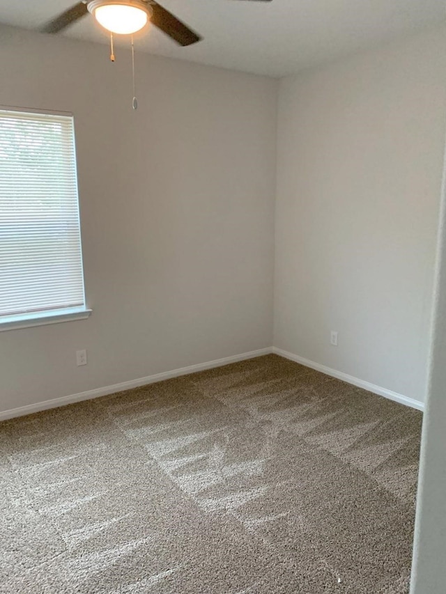 8149 Homewood Ln, Houston, TX 77028 - carpeted spare room with a healthy amount of sunlight, baseboards, and a ceiling fan