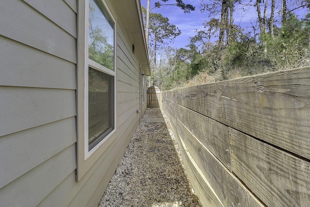 exterior space with fence