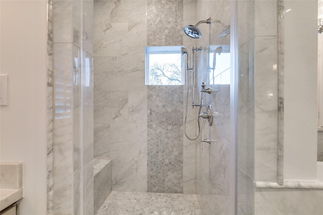 3302 Elmridge St, Houston, TX 77025 - bathroom with a marble finish shower